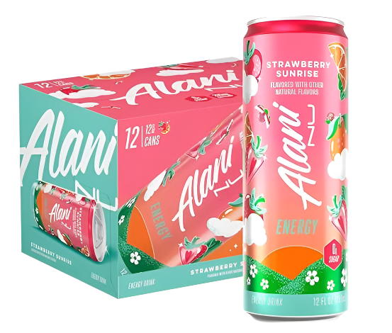 Alani Nu Energy Drink, Case of 12: Strawberry Sunrise (NEW)