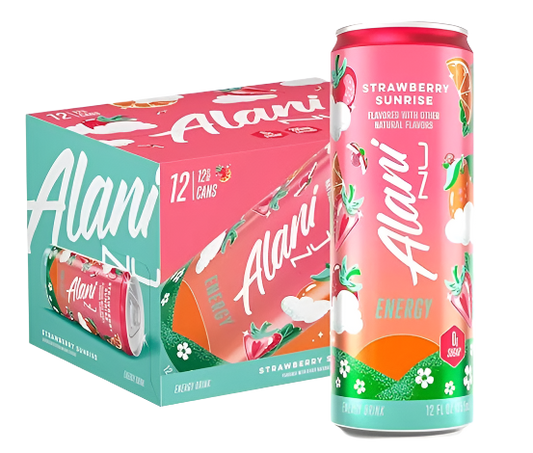 Alani Nu Energy Drink, Case of 12: Strawberry Sunrise (NEW)