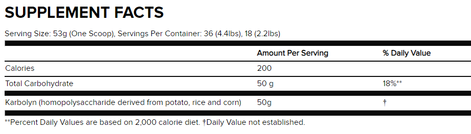 High-Performance Carbohydrate Karbolyn Fuel 2lb