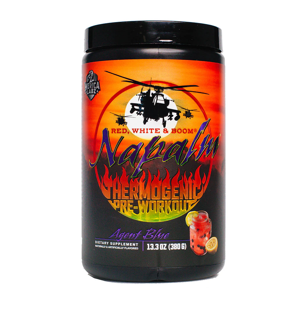 Red, White, & Boom Napalm - Thermogenic Pre-Workout - Flavor : Agent Blue